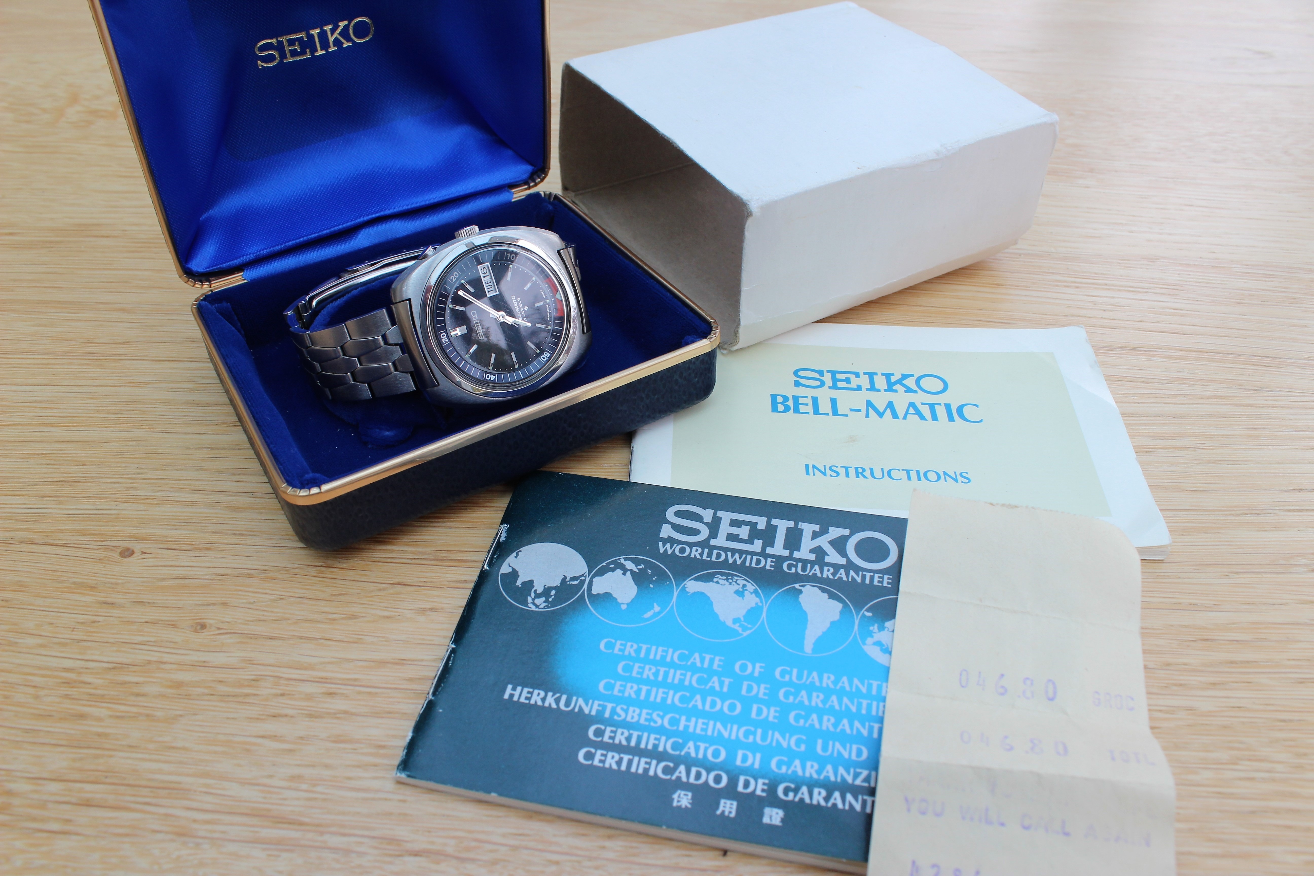 Seiko Bell-Matic 4006-6031 full set original guarantee -- Vintage Watch Advisors