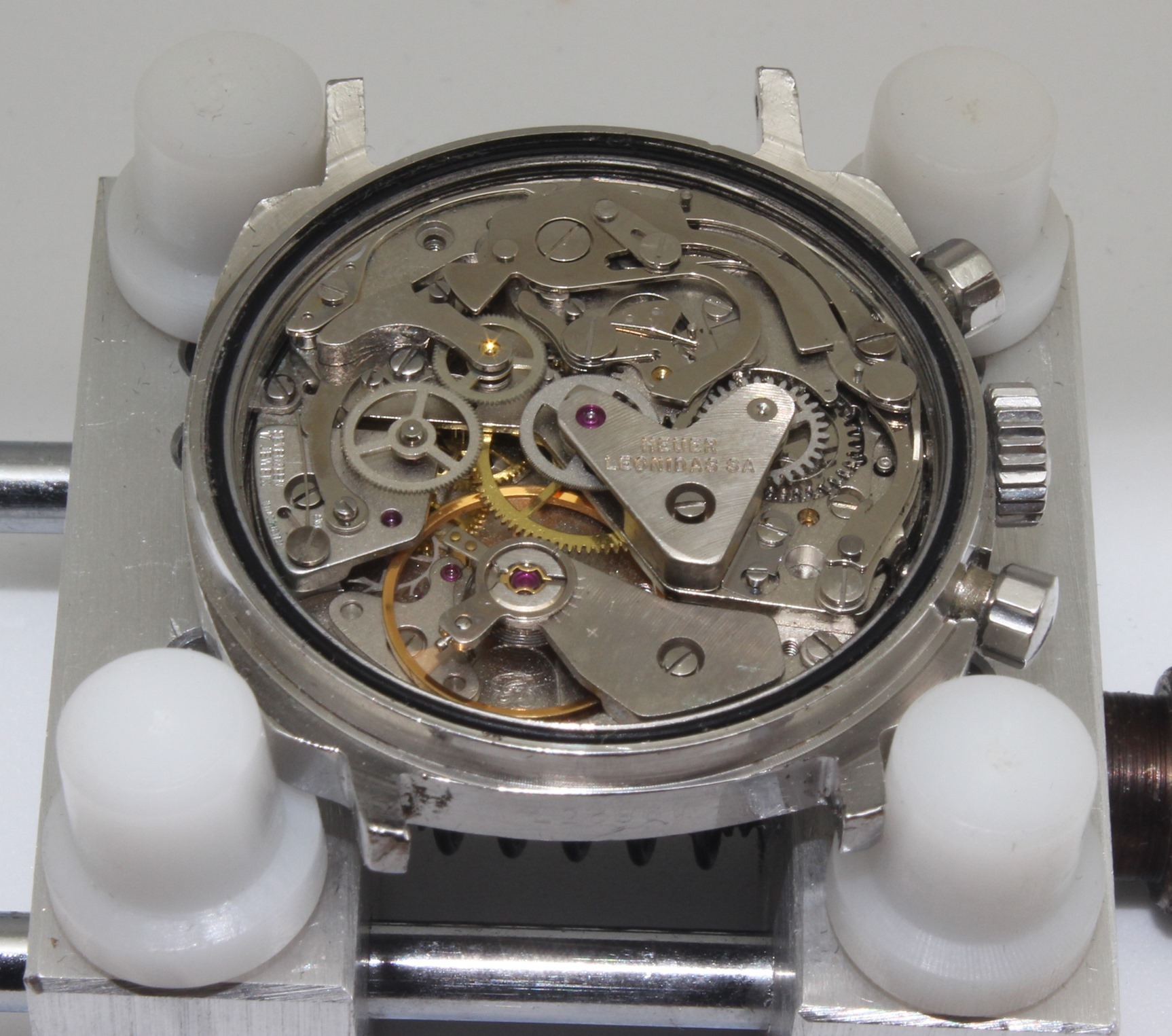 Valjoux 7733 movement from Heuer Camaro 73343N  -- Vintage Watch Advisors
